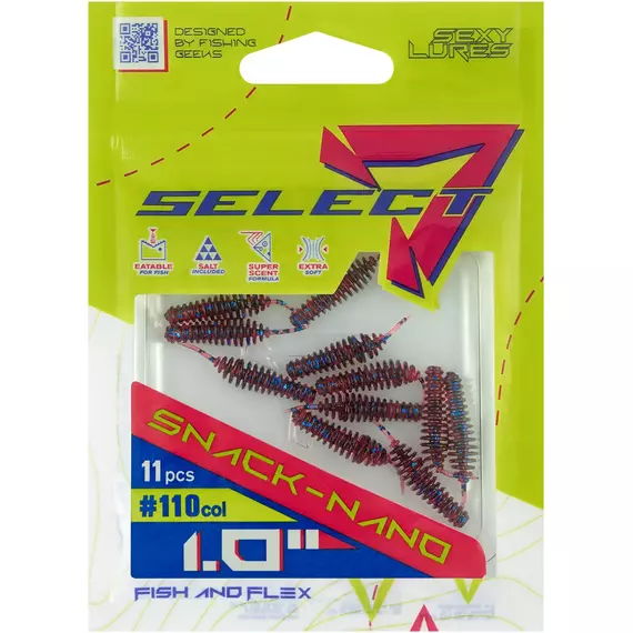 Силікон Select Snack Nano 1" #110 (11шт/уп), Довжина силікону: 1" (2.54 см), Колір силікону: 110, фото , изображение 2
